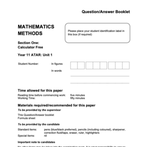 Microsoft Word - 2024 AEMAM - Sem 1 Exam (Calculator Free) - FINAL v1.docx