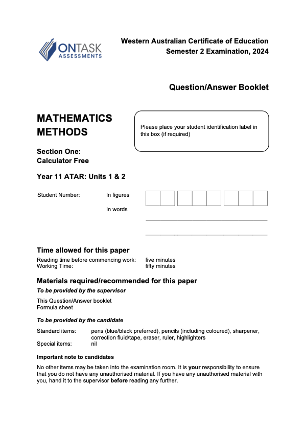 Microsoft Word - 2024 AEMAM - Sem 2 Exam (Calculator Free) - FINAL v1.docx