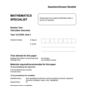 Microsoft Word - 2024 ATMAS - Sem 1 Exam (Calculator Assumed) - FINAL v1.docx