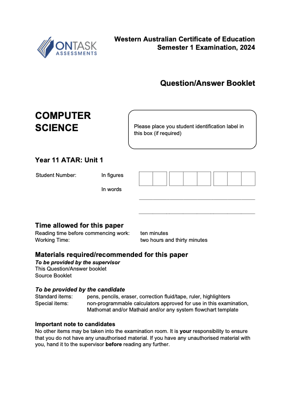 AECSC - Sem 1 Exam