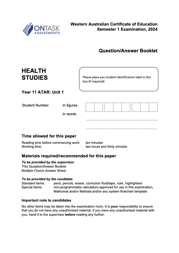 AEHEA - Sem 1 Exam